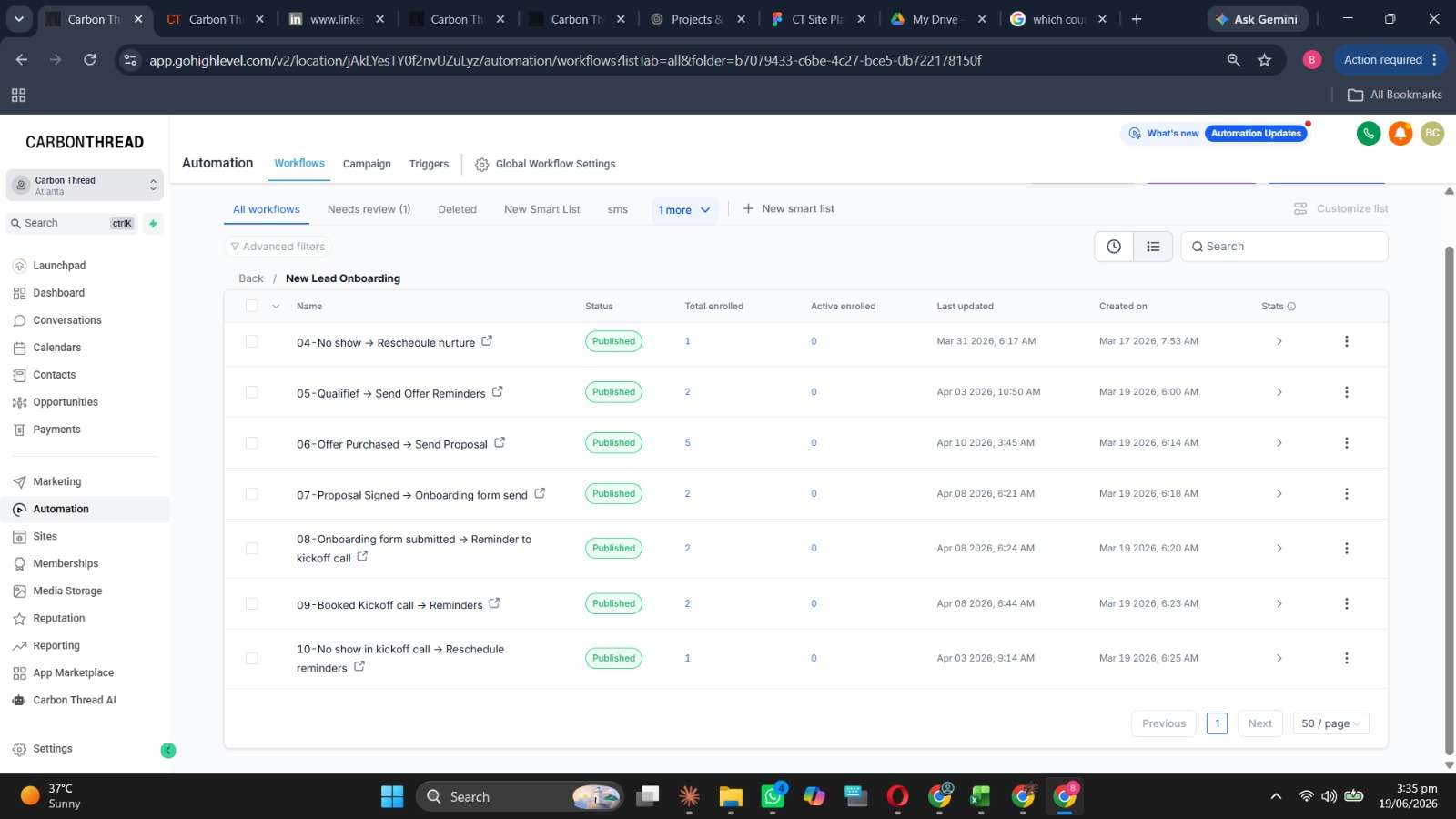 Workflows List 1