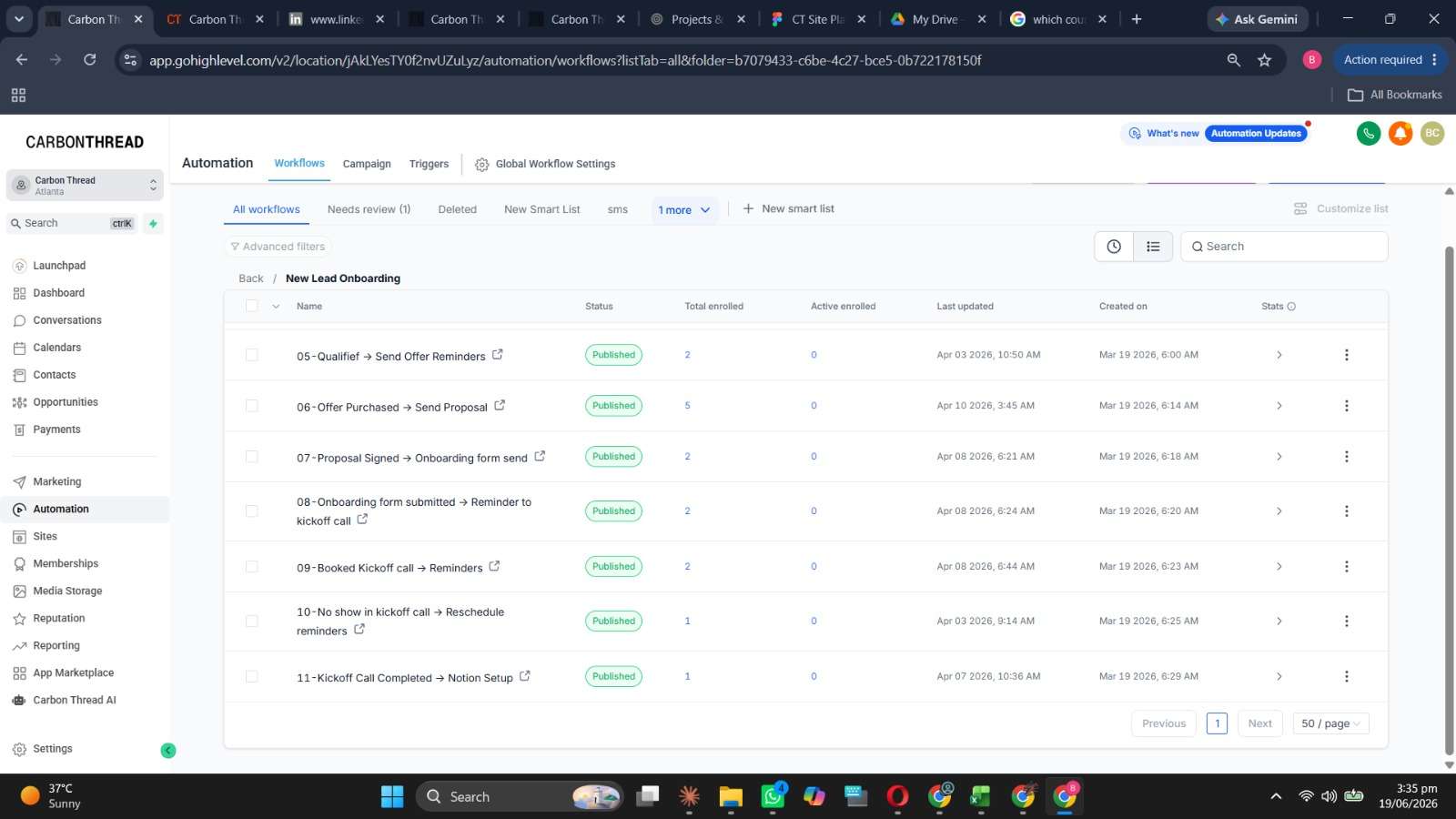 Workflows List 2
